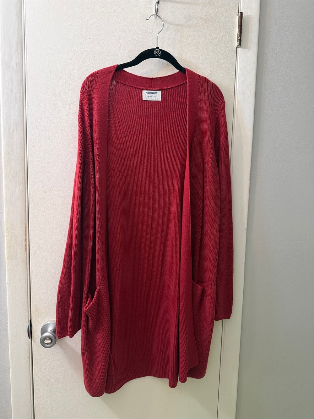 Old Navy Women's Deep Red Open-Front Cardigan